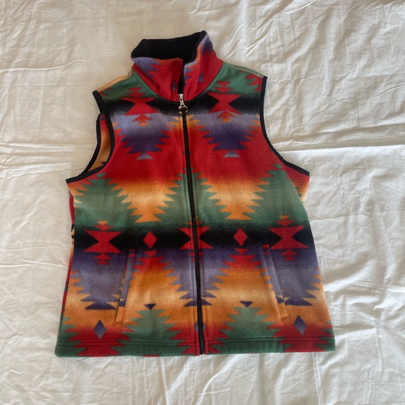Chaps Jackets & Blazers - Navajo Aztec fleece vest